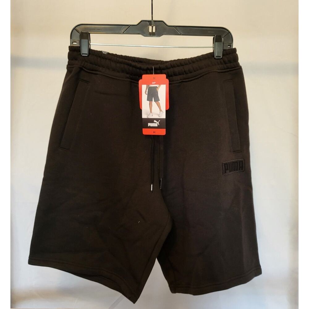 PUMA Men’s Embossed Fleece Short Black Size Medium